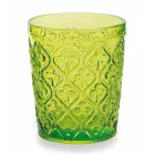 Vasos de agua de vidrio coloreado con adornos arabescos 12 piezas - Marruecos viadurini