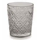 Vasos de agua de vidrio coloreado con adornos arabescos 12 piezas - Marruecos viadurini