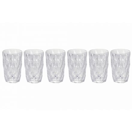 Vasos altos de vidrio transparente 12 piezas - Renacimiento viadurini