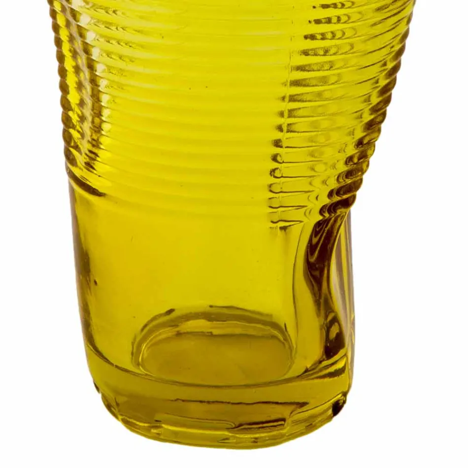 Copas de cóctel de vidrio coloreado 6 piezas de diseño arrugado - Sarabi viadurini