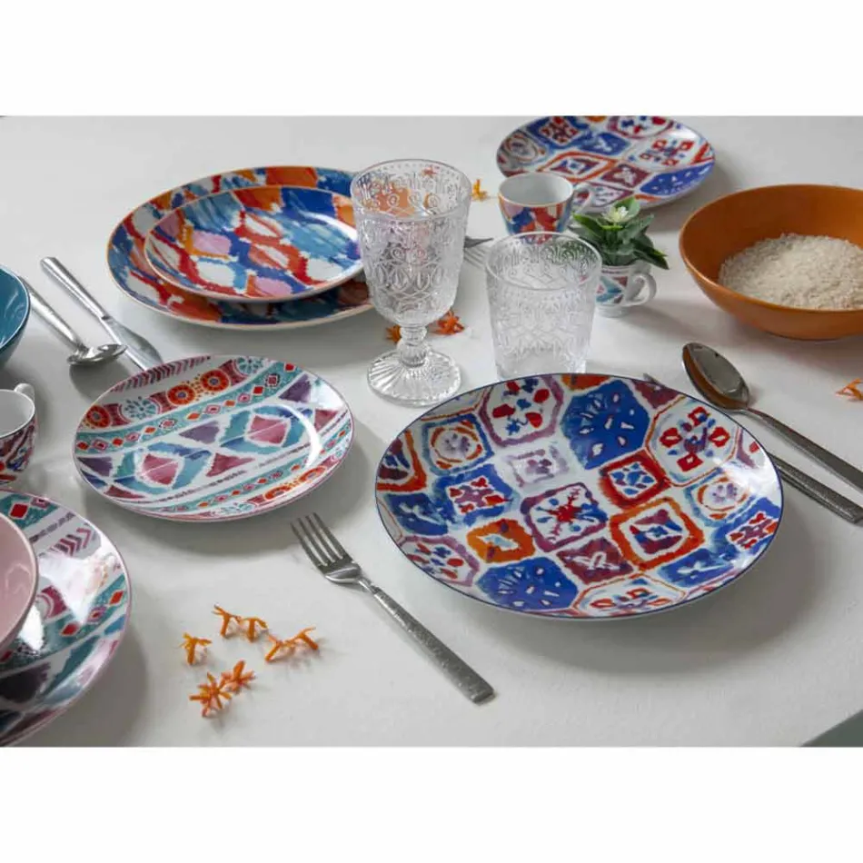 Copas de vino de cristal decoradas transparentes 12 Copas de diseño - Maroccobic viadurini