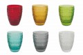 Vasos modernos de vidrio coloreado para agua - Folk