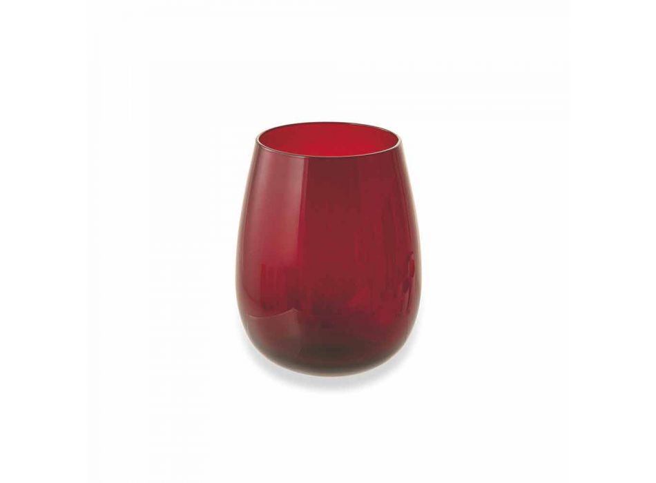 Vasos de vidrio coloreado para servicio moderno de agua de 6 piezas - Aperi viadurini