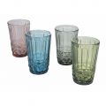 Vasos De Vidrio Para Beber Coloreados Y Decorados Servicio 12 Piezas - Garbo