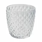 Vasos De Vidrio Transparente Decorados, Servicio De Agua Moderno 12 Piezas - Mezcla viadurini