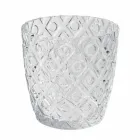 Vasos De Vidrio Transparente Decorados, Servicio De Agua Moderno 12 Piezas - Mezcla viadurini