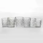 Vasos de vidrio transparente con decoraciones, servicio de agua de 12 piezas - Marruecos viadurini