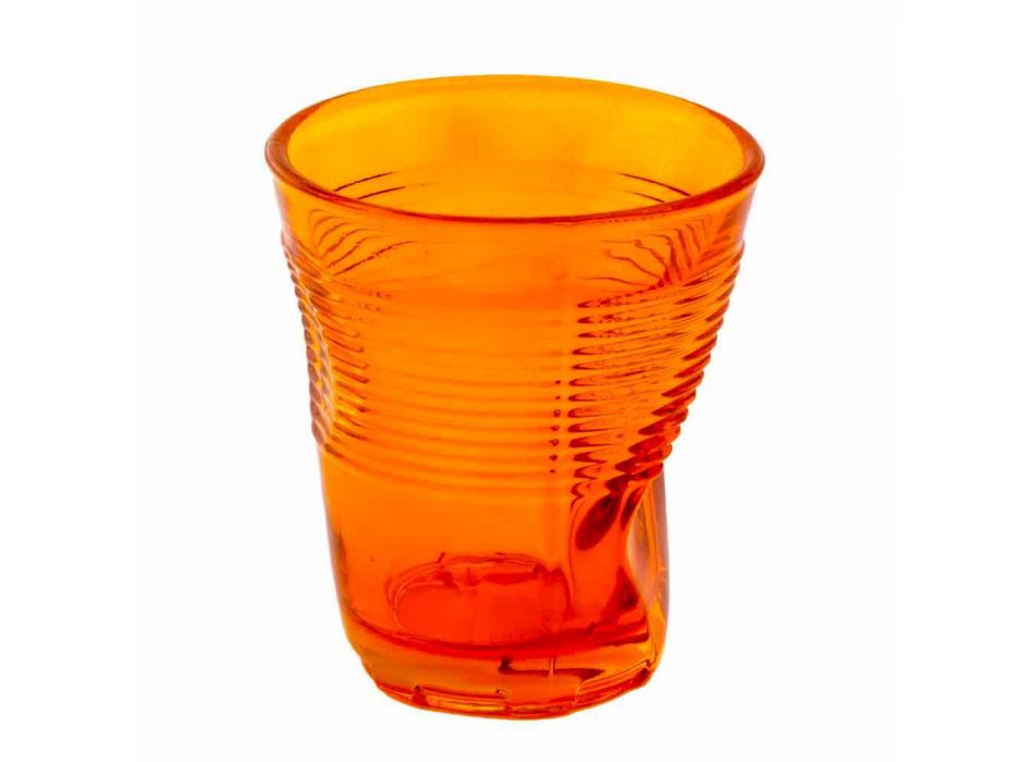Vasos de agua de vidrio coloreado moderno 6 piezas de diseño - Sarabi viadurini