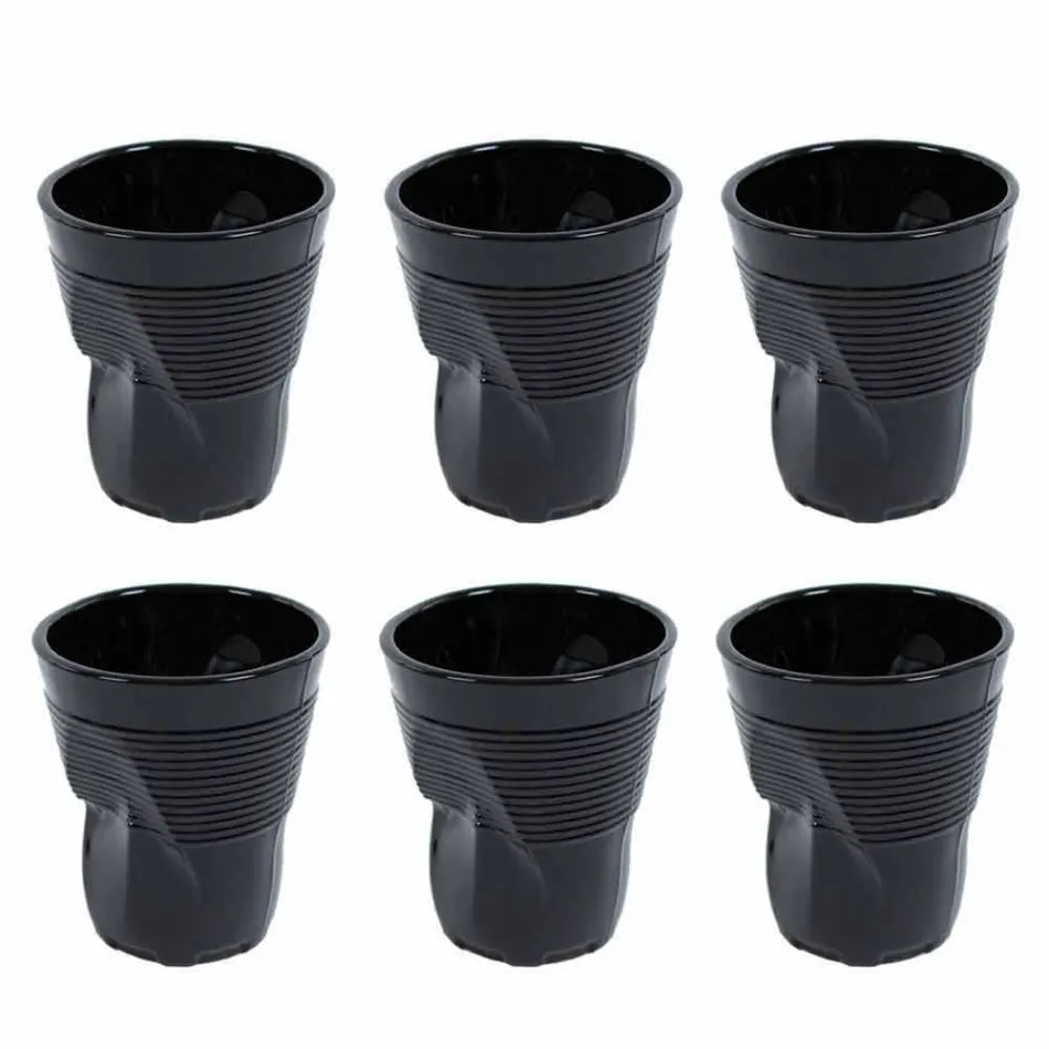 Vasos de agua de vidrio coloreado moderno 6 piezas de diseño - Sarabi viadurini