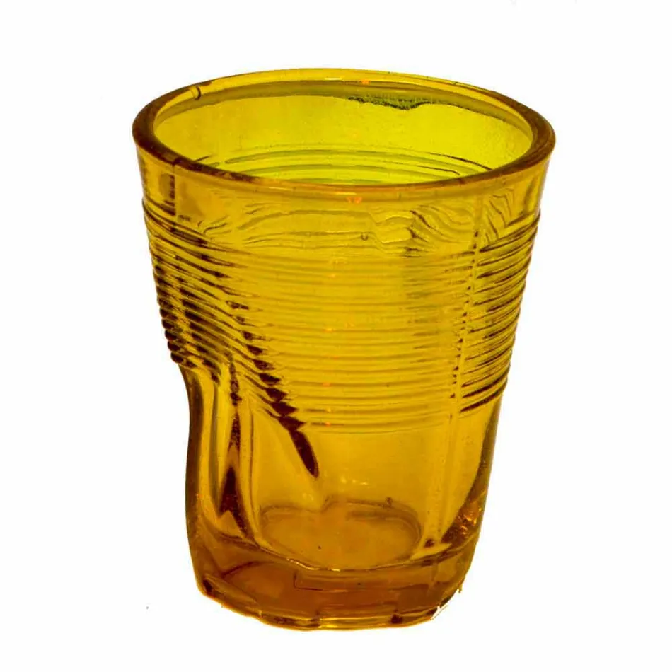 Vasos de agua de vidrio coloreado moderno 6 piezas de diseño - Sarabi viadurini