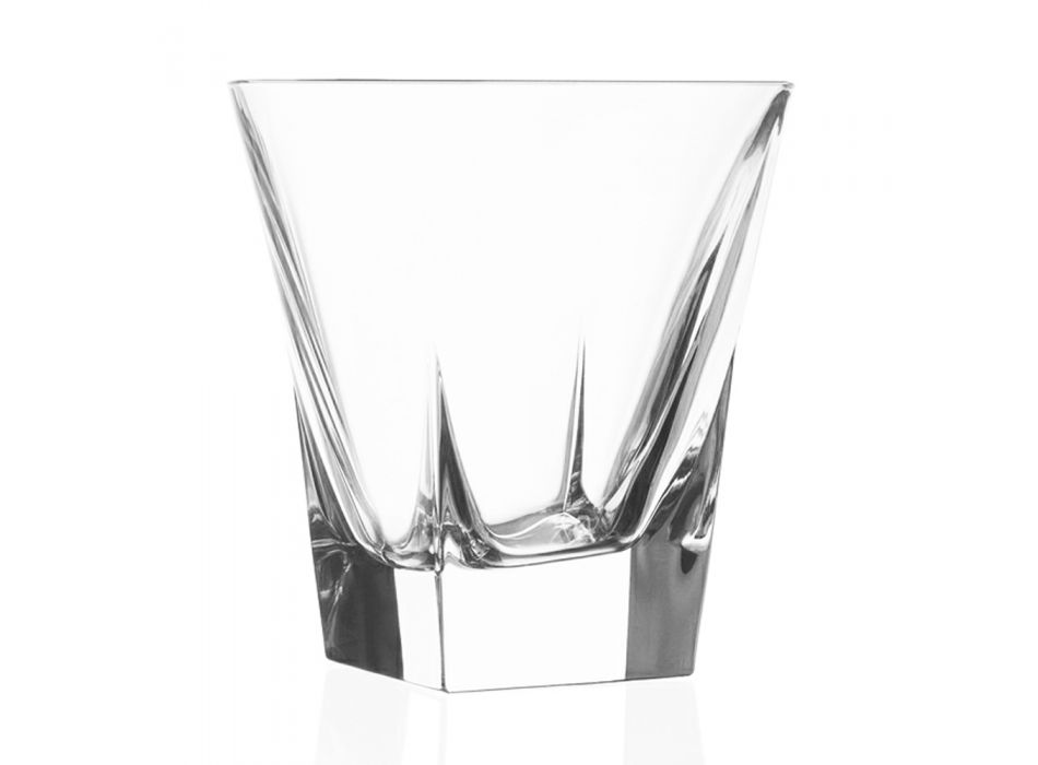 Vasos bajos para bebidas Tumbler en cristal de color ecológico 12 piezas - Amalgama viadurini