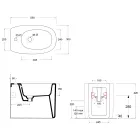 Bidé de cerámica para suelo en varios colores, fabricado en Italia - Niña viadurini