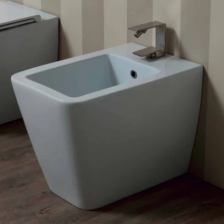 Diseño moderno bidet de cerámica blanca Sol 55x35 cm hecho en Italia viadurini