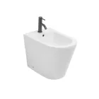 Bidé Salice de un solo orificio, de pie, en cerámica blanca con un elegante diseño moderno. viadurini
