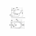 Bidé clásico de un orificio en cerámica blanca Hecho en Italia - Marwa viadurini