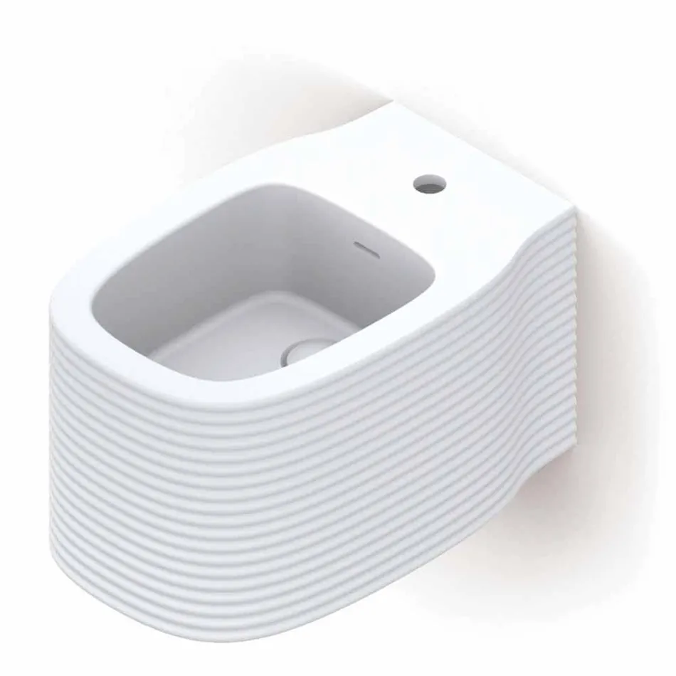 Bidé suspendido de cerámica de diseño moderno producido en Italia, Hamlet viadurini