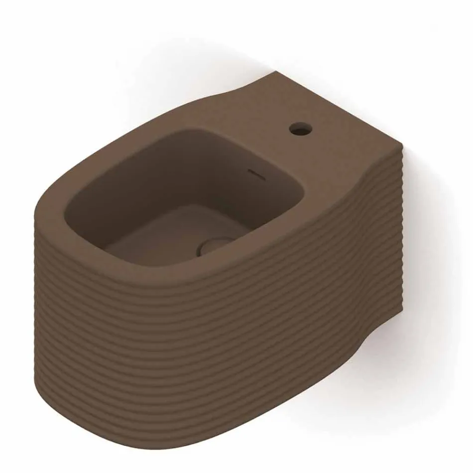 Bidé suspendido de cerámica de diseño moderno producido en Italia, Hamlet viadurini