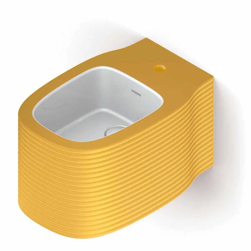 Bidé suspendido de cerámica de diseño moderno producido en Italia, Hamlet viadurini