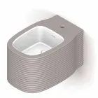 Bidé suspendido de cerámica de diseño moderno producido en Italia, Hamlet viadurini