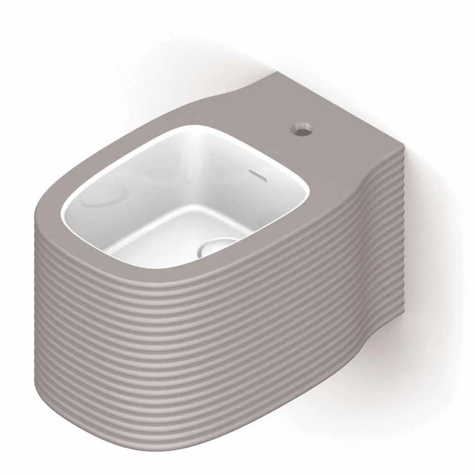 Bidé suspendido de cerámica de diseño moderno producido en Italia, Hamlet viadurini