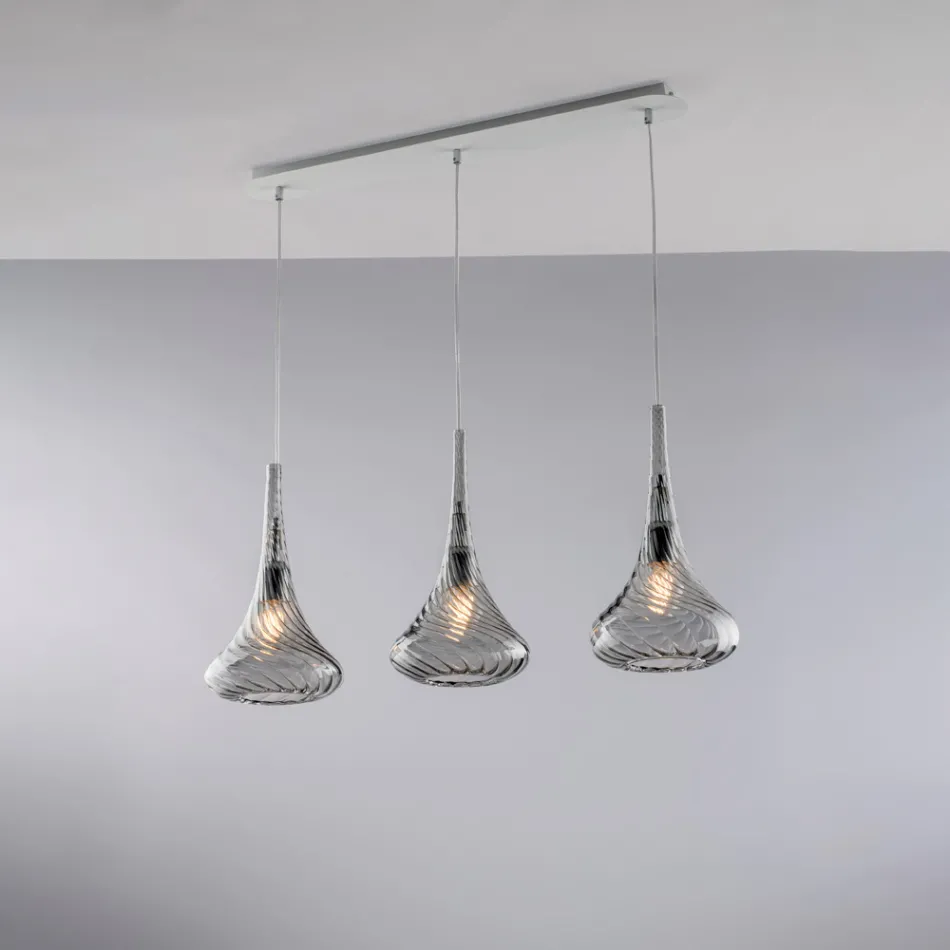 Riel de hierro con cristal Pyrex fabricado en Italia para decoración de interiores - Corinto viadurini