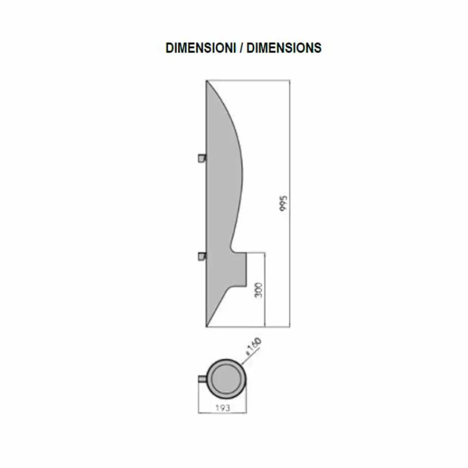 Biochimenea de pared de diseño tubular y moderno en acero negro - Jackson viadurini