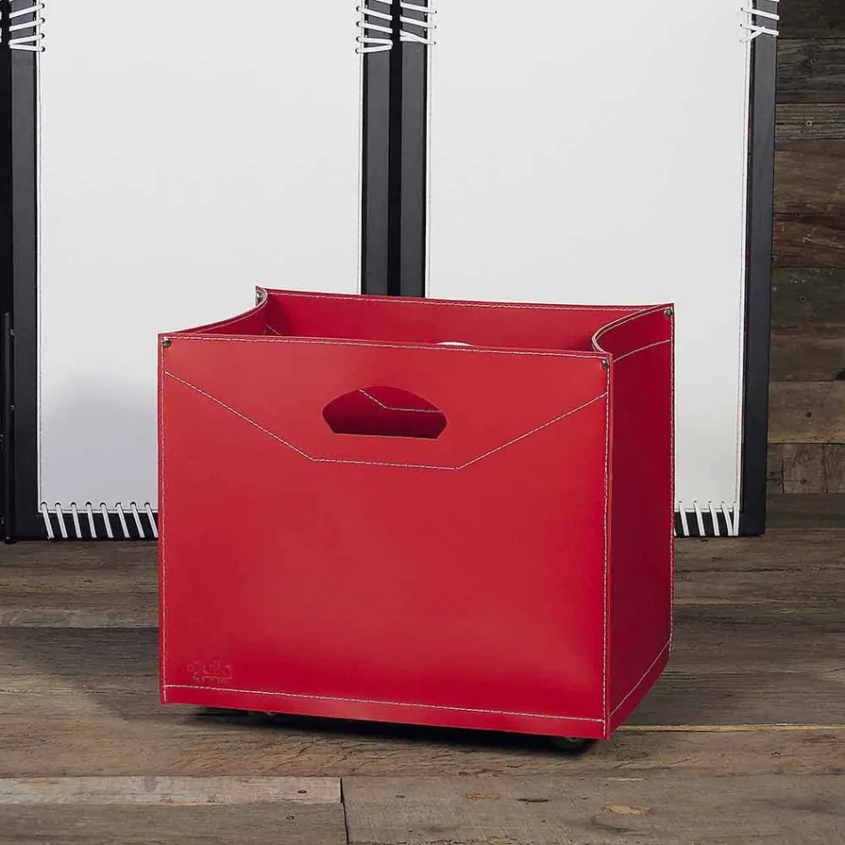 Bolso de madera en cuero 100% Made in Italy Innovo viadurini