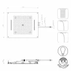 Cabezal de ducha de tres chorros Bossini Dream con cromoterapia moderna viadurini