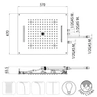 Bossini Dream rociador de ducha moderno en acabado cromado con luces LED y cuatro funciones viadurini