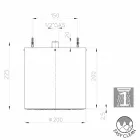 Cabezal de ducha Bossini Oki 200 con un moderno diseño de chorro viadurini