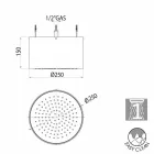 Cabezal de ducha redondo Bossini Oki con un estilo moderno. viadurini