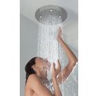 Bossini rociador de ducha redondo moderno, acabado cromado, chorro único con luces LED viadurini