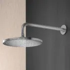 Brazo de ducha con rociador antical redondo en acero AISI 316L - Artigli viadurini