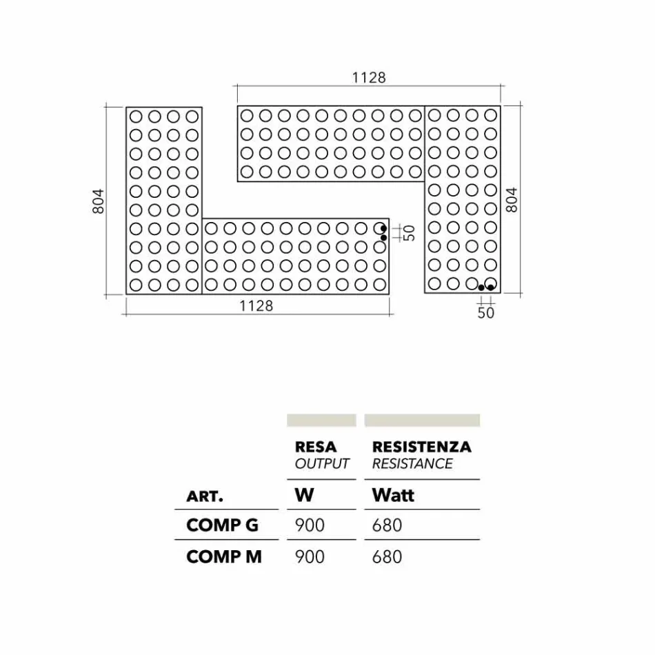 radiador de ladrillo diseño lego hidráulico fabricado en Italia por Scirocco H viadurini