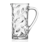 Jarra Ecológica de Cristal con Decoración Hoja en 2 Piezas - Magnolio viadurini