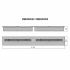 Quemador manual lineal en acero inoxidable para chimenea de bioetanol - Brandon viadurini