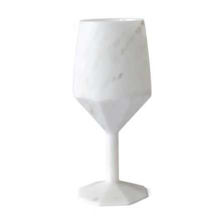 Copa de cóctel en mármol blanco de Carrara satinado de lujo italiano - cuajo viadurini