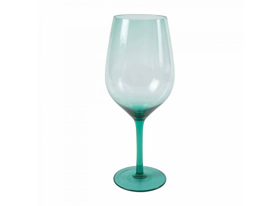 Copas de vino de color blanco o rojo en vidrio 3 Variantes 12 Piezas - Aperi viadurini