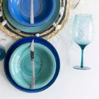 Copas de vino de colores en vidrio esmerilado con efecto hielo, 12 piezas - Otoño viadurini