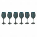 Copas de Vino Tinto o Blanco en Vidrio Negro Full Service 12 Piezas - Oronero