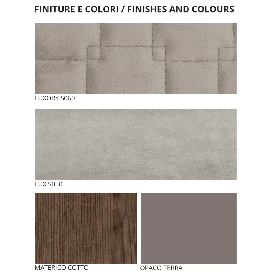 Dormitorio con 4 elementos de diseño moderno Made in Italy - Eléctrico viadurini