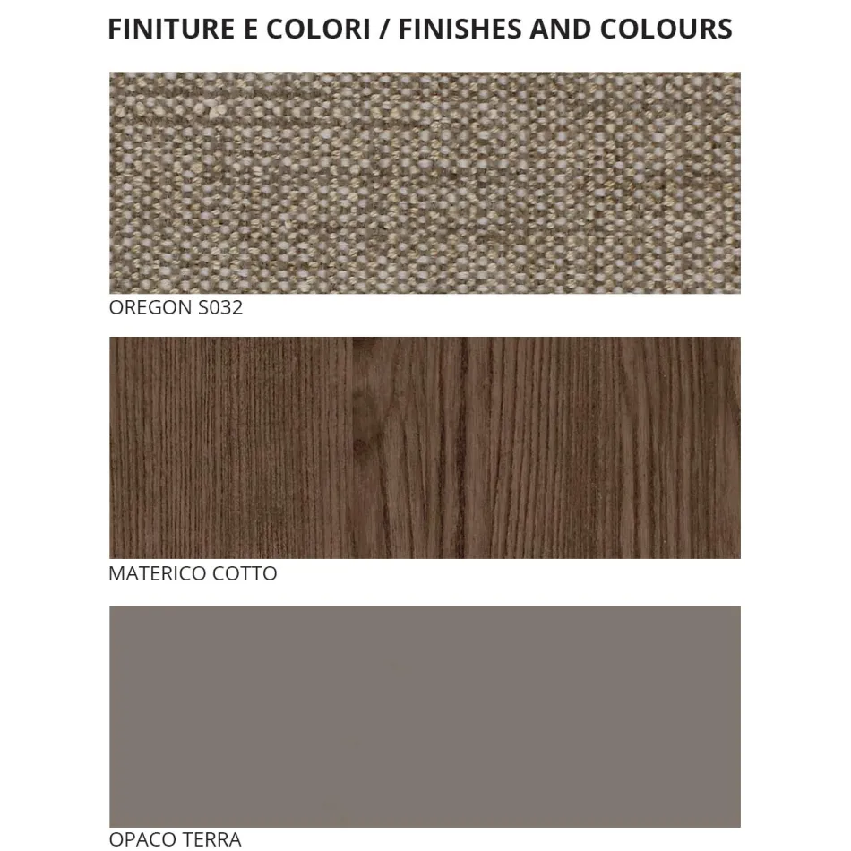 Dormitorio con 4 elementos de estilo moderno Made in Italy de alta calidad - Minorco viadurini