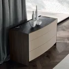 Dormitorio de estilo moderno con 4 elementos Made in Italy - Calimero viadurini