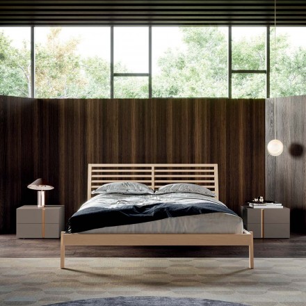 Dormitorio de estilo moderno con 5 elementos Made in Italy Alta calidad - Precioso viadurini