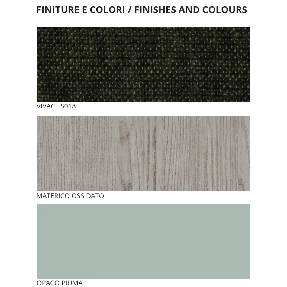 Dormitorio completo con 4 elementos modernos Made in Italy Precious - Verminia viadurini