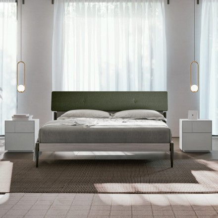 Dormitorio completo con 4 elementos modernos Made in Italy Precious - Verminia viadurini