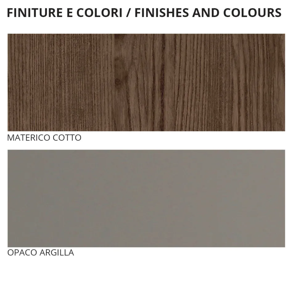 Dormitorio completo con 5 elementos de estilo moderno Made in Italy - Savanna viadurini