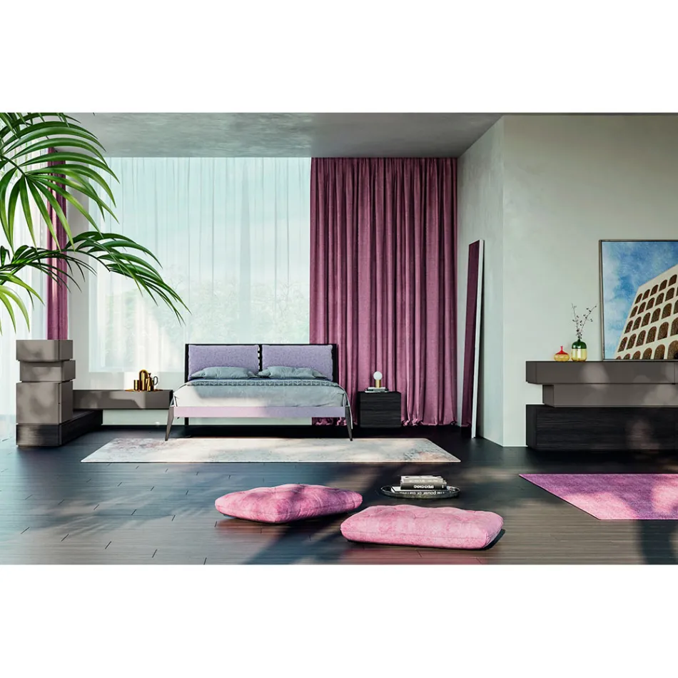 Dormitorio de lujo completo de 6 elementos Made in Italy - Adige viadurini
