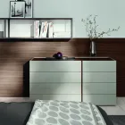 Habitación doble con 5 elementos de lujo Made in Italy - Esmeralda viadurini