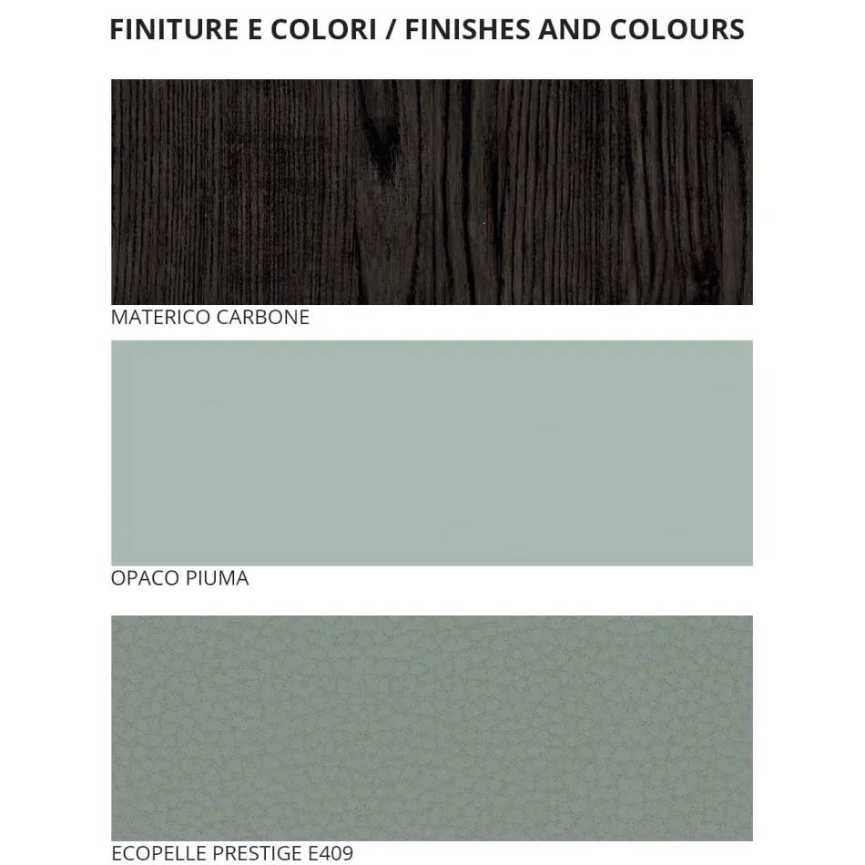 Dormitorio doble con 5 elementos de estilo moderno Made in Italy - Octavia viadurini